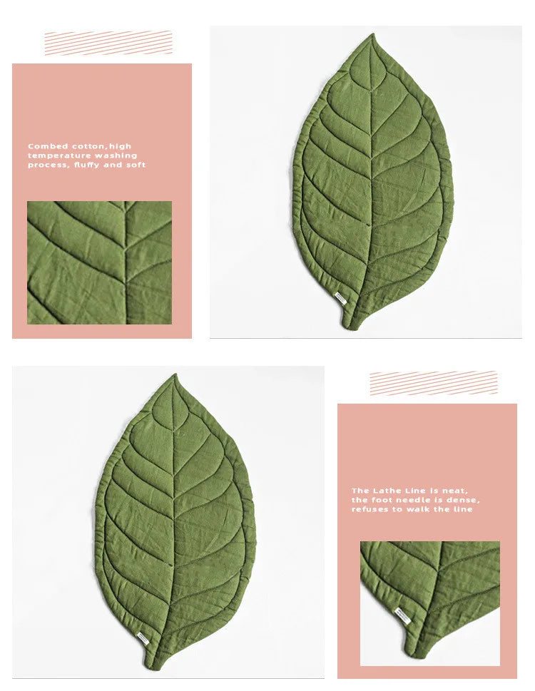 Baby Spielmatte – Blattform, Weich & Komfortabel