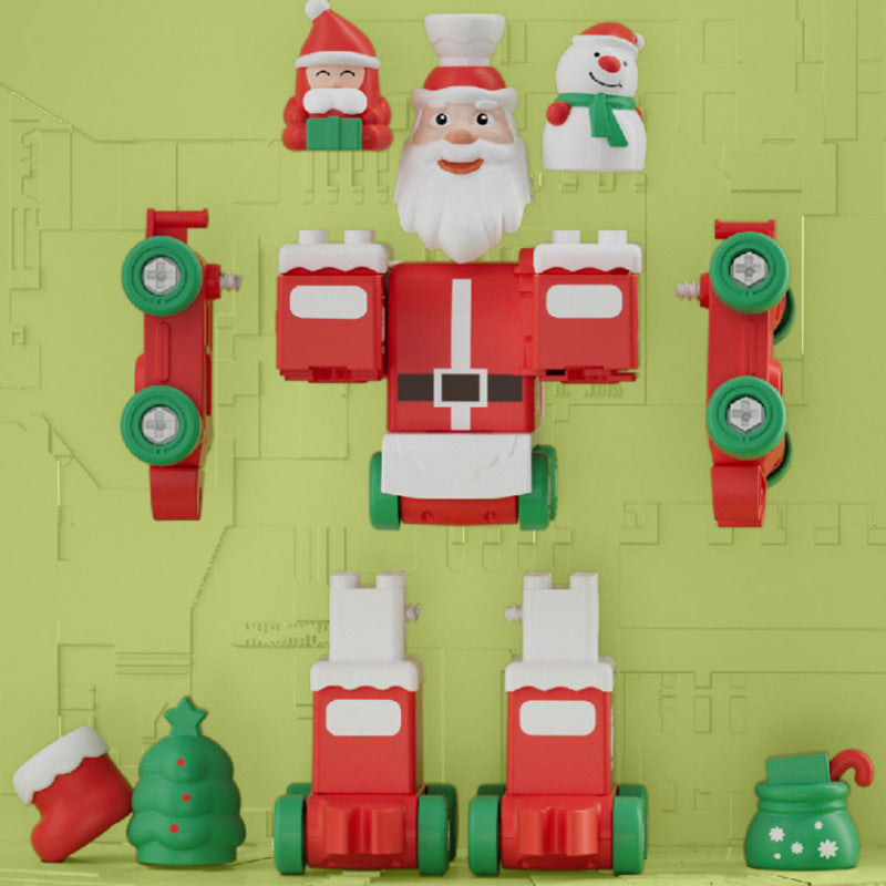 2in1 Transformierender Weihnachtszug und Weihnachtsmann Roboter