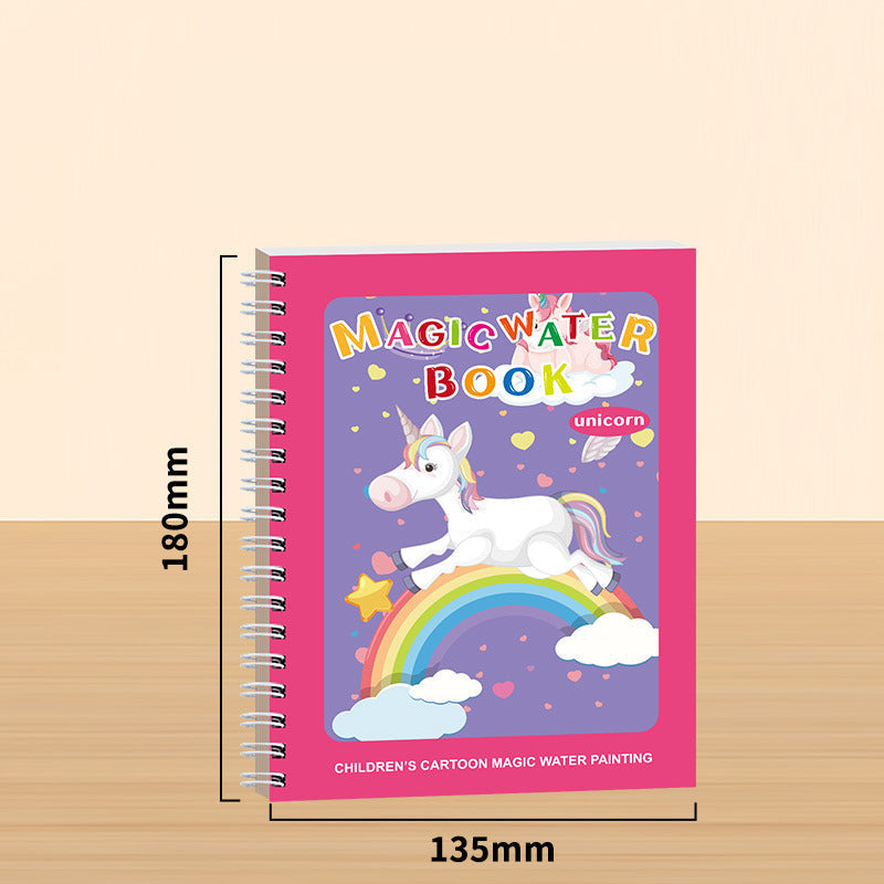 Magisches selbstlöschendes Wassermalbuch-Set für Kinder mit Wasserpinsel (6er Set)