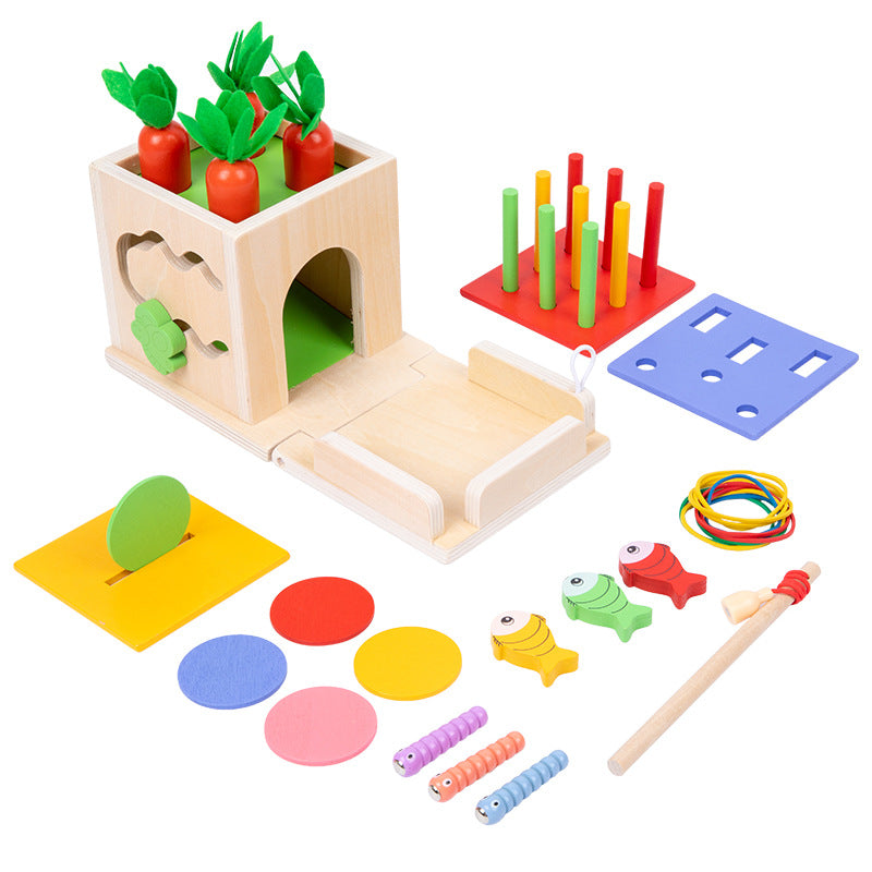 6in1 Montessori Holz Formen und Figuren Lernspiel Würfel