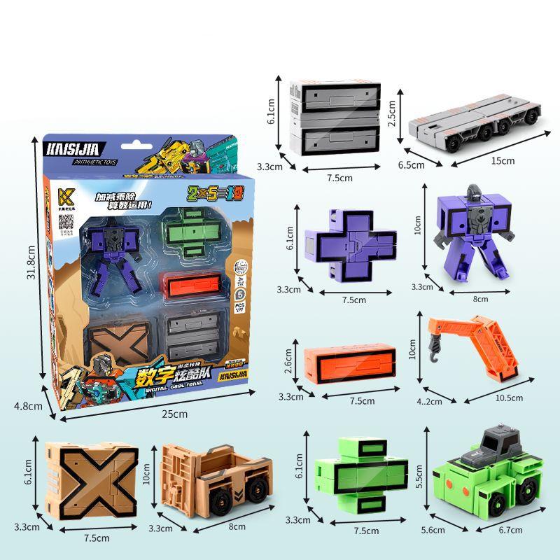 Faltbare Zahlen Fahrzeuge Kinder Spielzeug