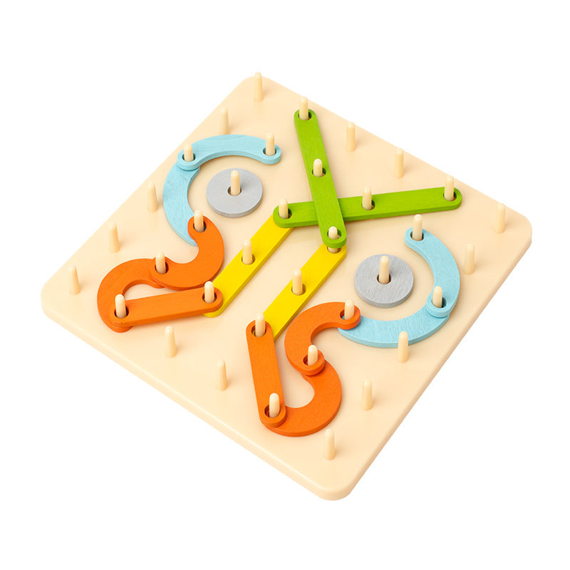 Kreatives Montessori Nagel Puzzle Spielzeug aus Holz