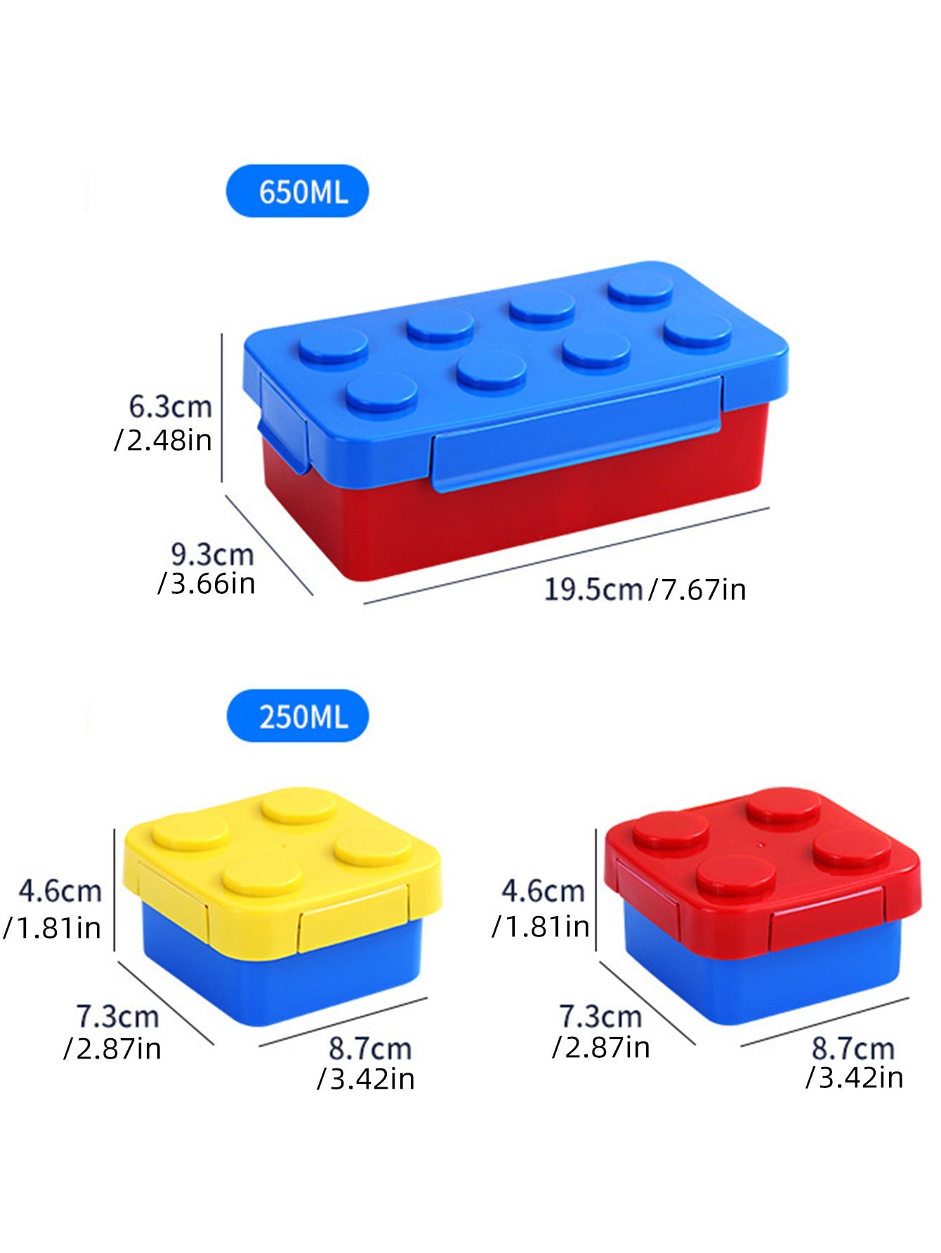 Niedliche Baustein Jausenbox für Kinder
