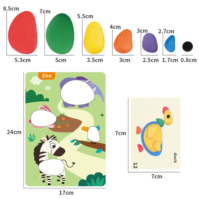Pädagogisches Montessori Farben und Formen Puzzle und Rätsel Set