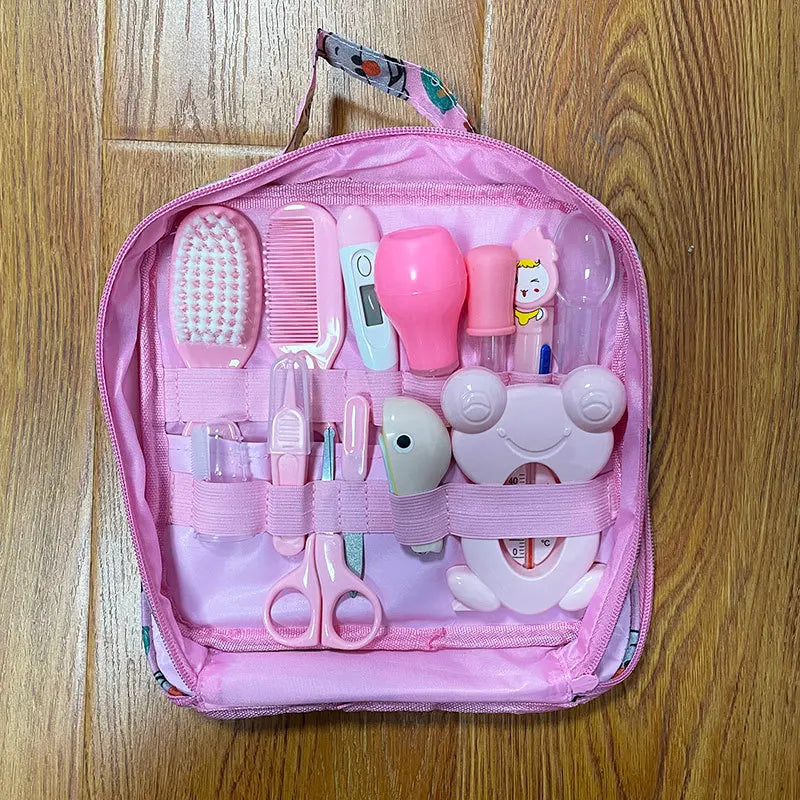 Baby Pflege Set mit Thermometer, Bürste und Nagelknipse