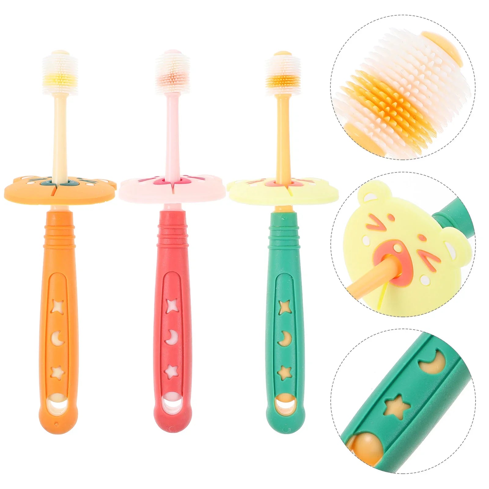 Baby Rundzahnbürste mit 360° Borsten – Lernzahnbürste für Kleinkinder & Babys