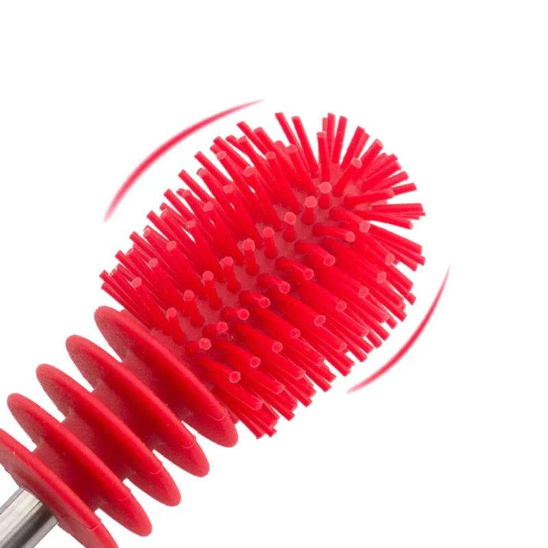 Silikon Flaschenbürste mit Wechselkopf – Reinigungsbürste für Babyflaschen