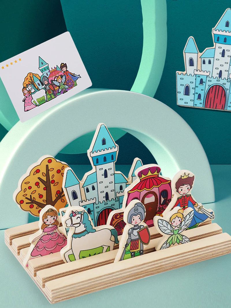 Märchenhaftes Kombinationsspiel – Kreatives 3D-Holzpuzzle