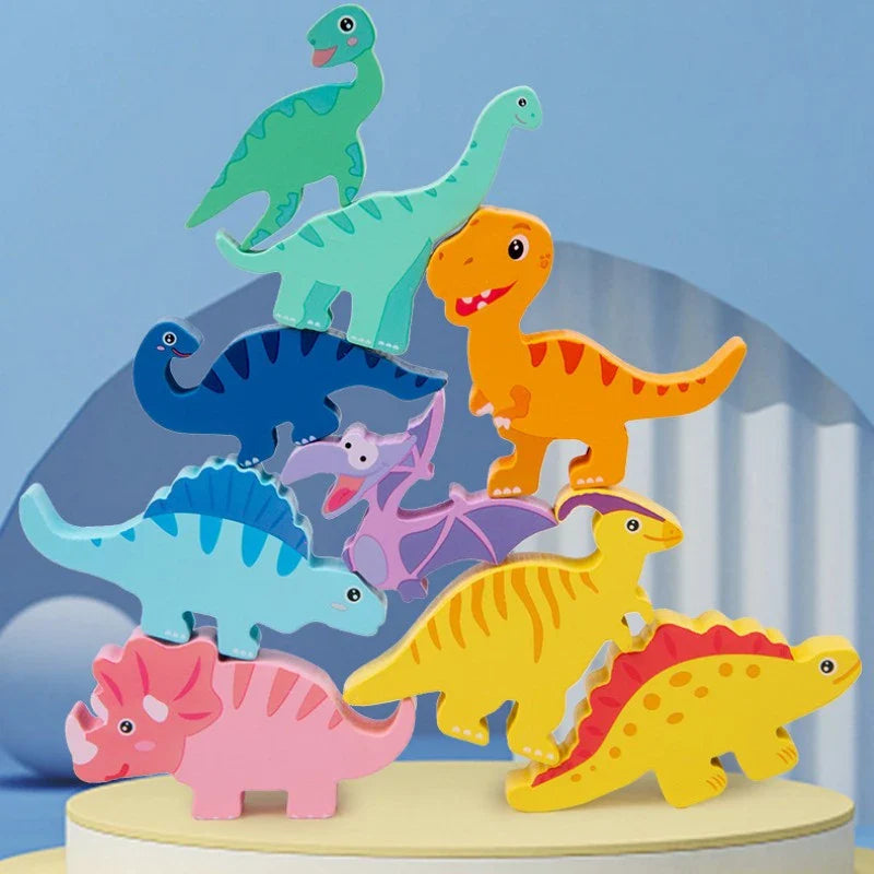 Montessori Dinosaurier Stapelspiel