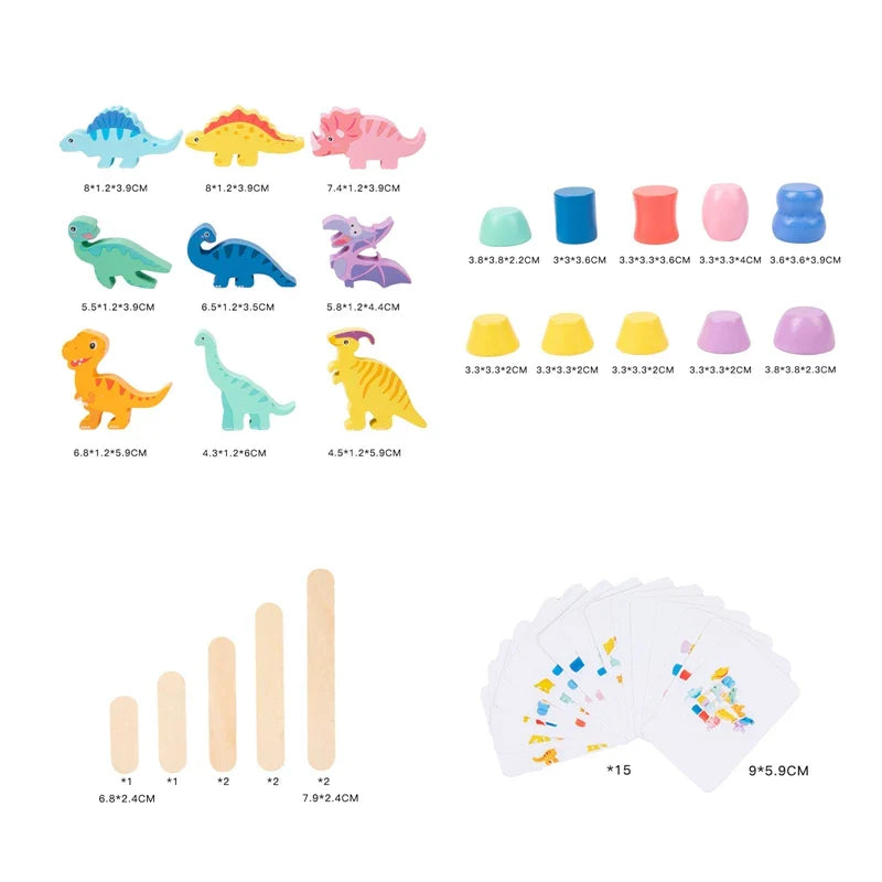 Montessori Dinosaurier Stapelspiel