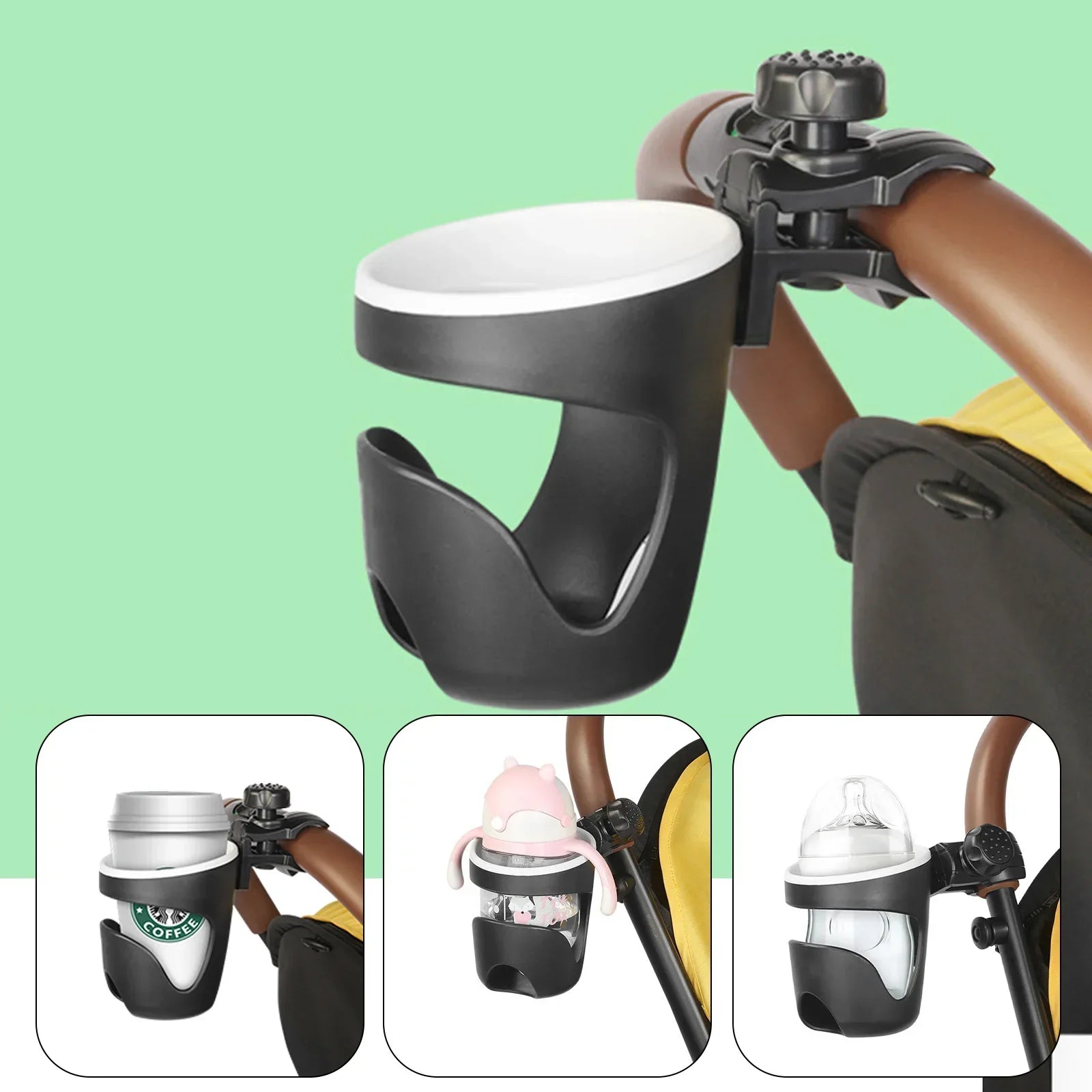 Flaschenhalter für Kinderwagen – Becherhalter für Babyflaschen & Getränke
