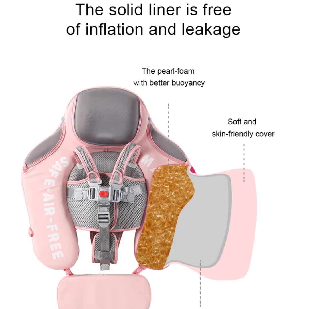 Baby Schwimmring mit Dach – Schwimmhilfe mit Sicherheitsgurt & UV-Schutz