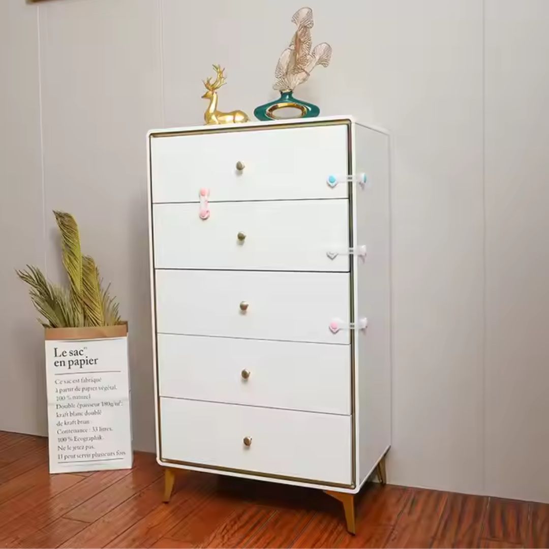 Kindersicherung für Schränke – Selbstklebender Möbel-Sicherheitsriegel