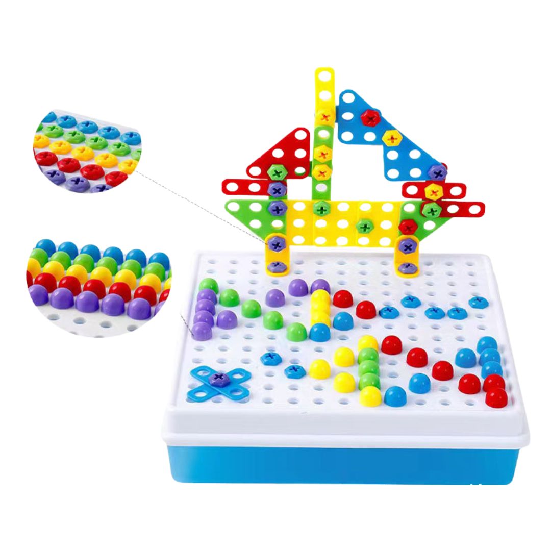 Bausteinschrauben Werkzeugkasten für Kinder