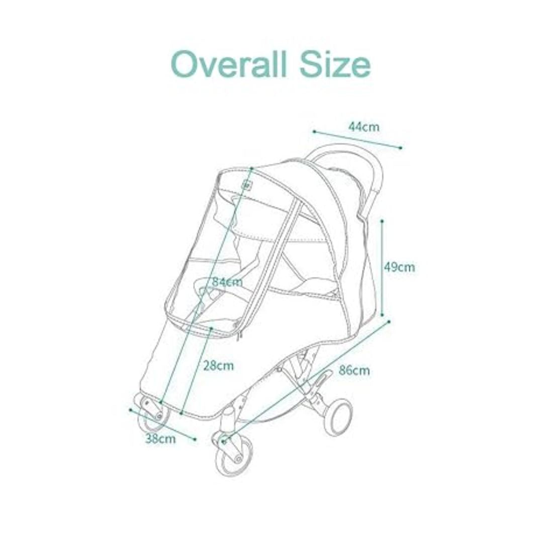 Kinderwagen Regenschutz – Wasserdichte Abdeckung für Kinderwagen