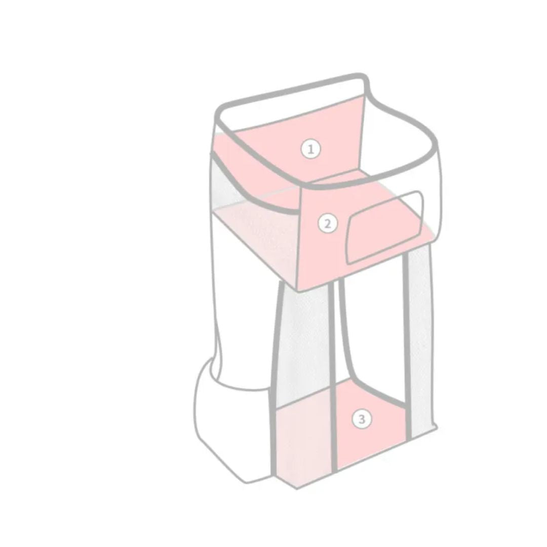 Windelorganizer für Babybett – Hängender Wickeltisch-Organizer