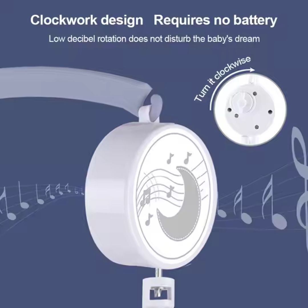 Baby Musik-Mobile mit Sternen – Spieluhr Mobile fürs Babybett