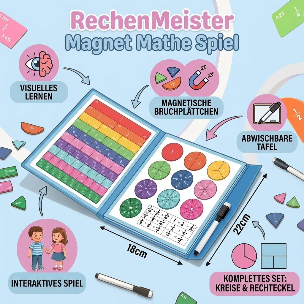 RechenMeister Magnet Mathe Spiel