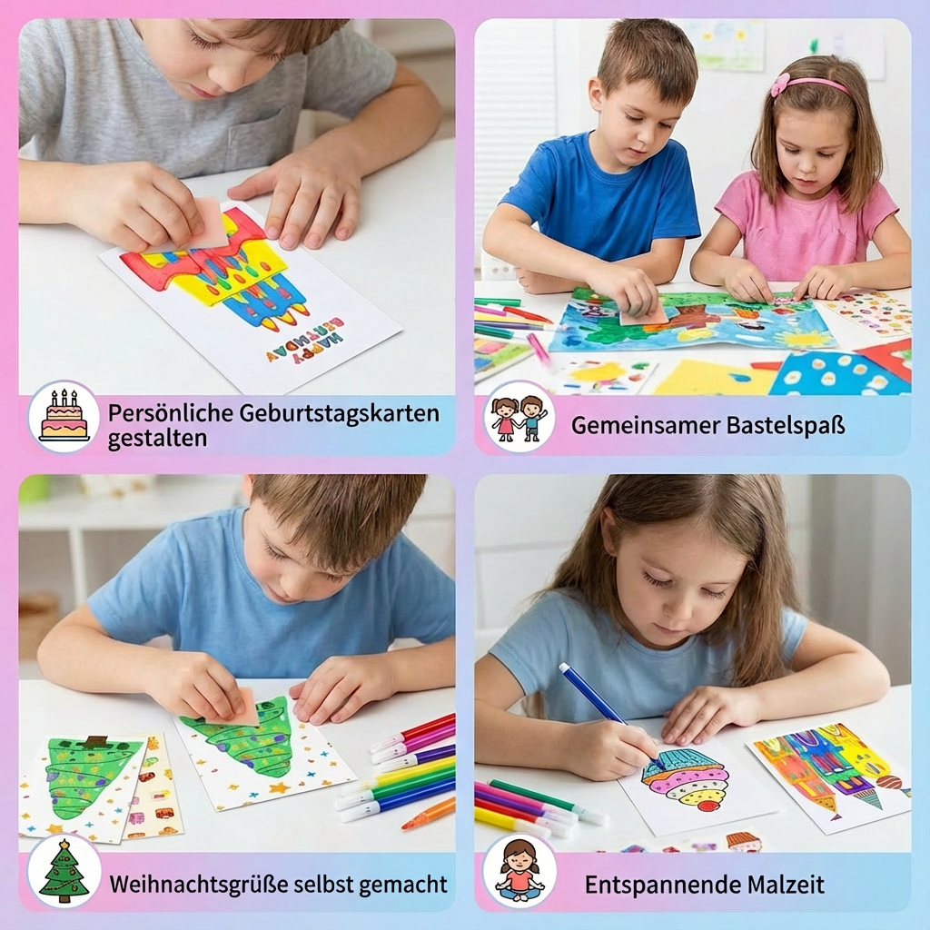 Kreatives Regenbogen Farben Schmierkunst Set