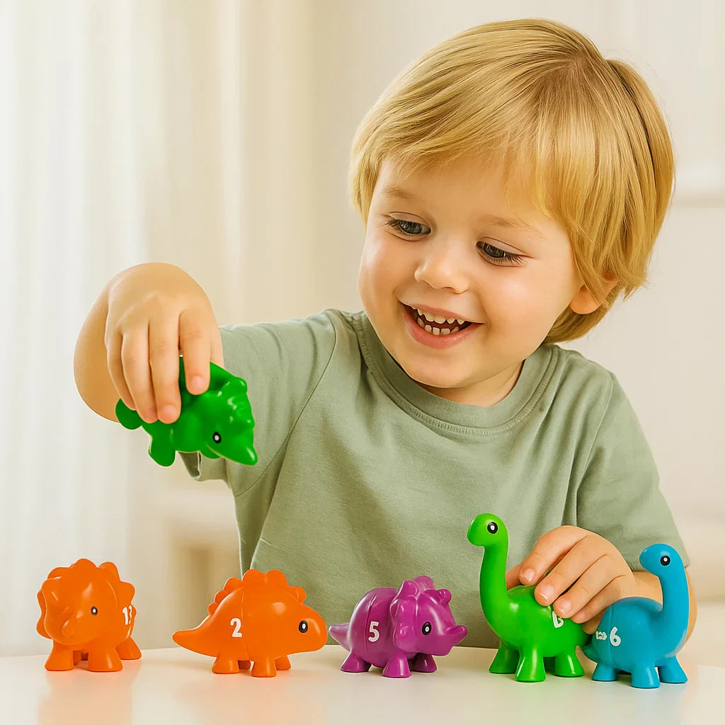 Pädagogisches Montessori Farben Dinosaurier Sortier Spiel Set
