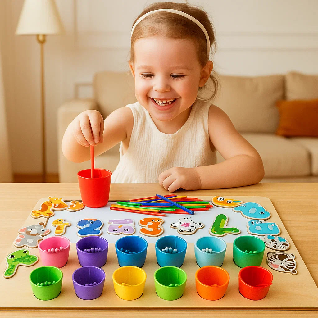 Mathematisches Zahlen und Farben Lern Set für Kinder