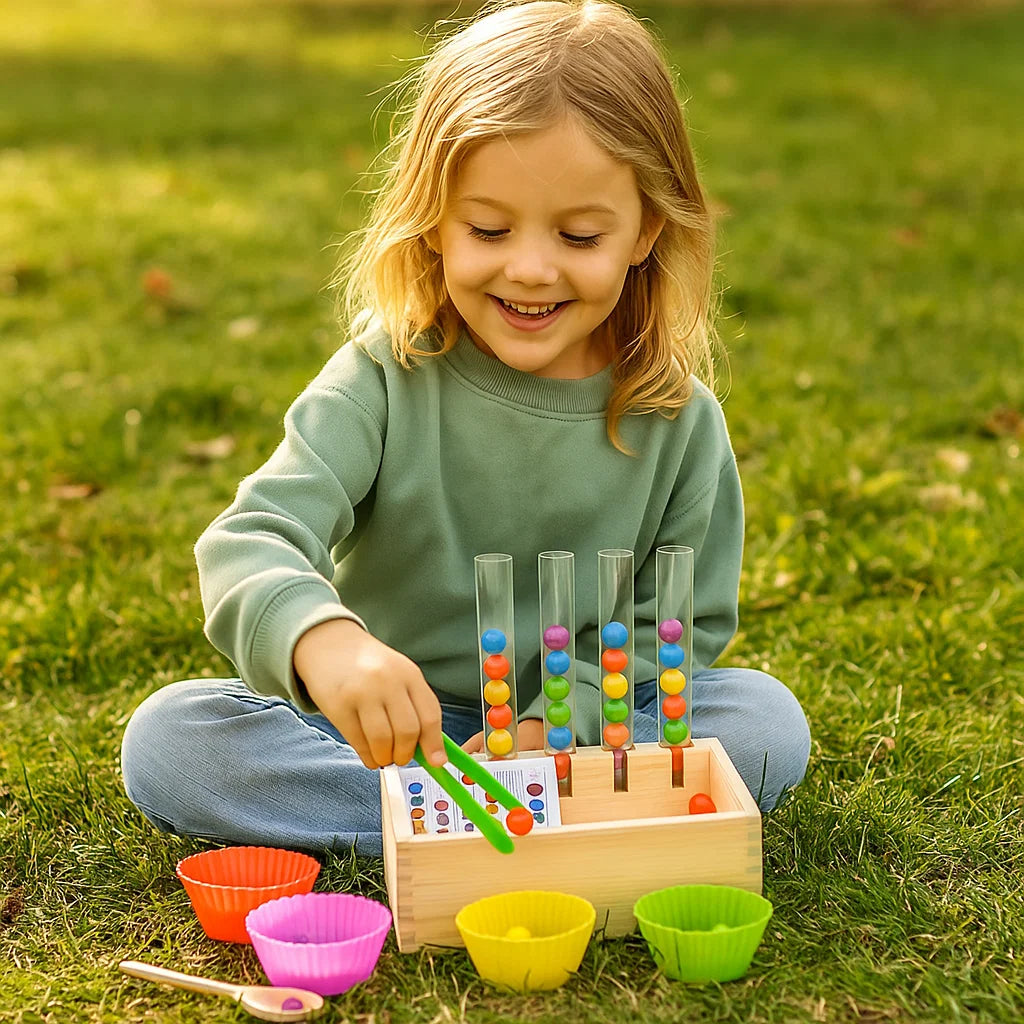 Montessori Reagenzglas Farben und Zahlen Spiel- und Lernset