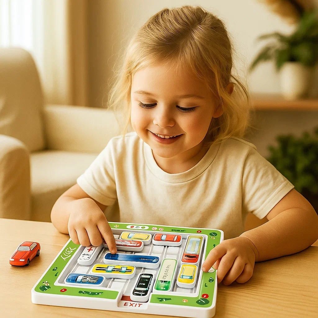 Logisches Denken - Auto Parkplatz Rätsel Spielzeug für Kinder