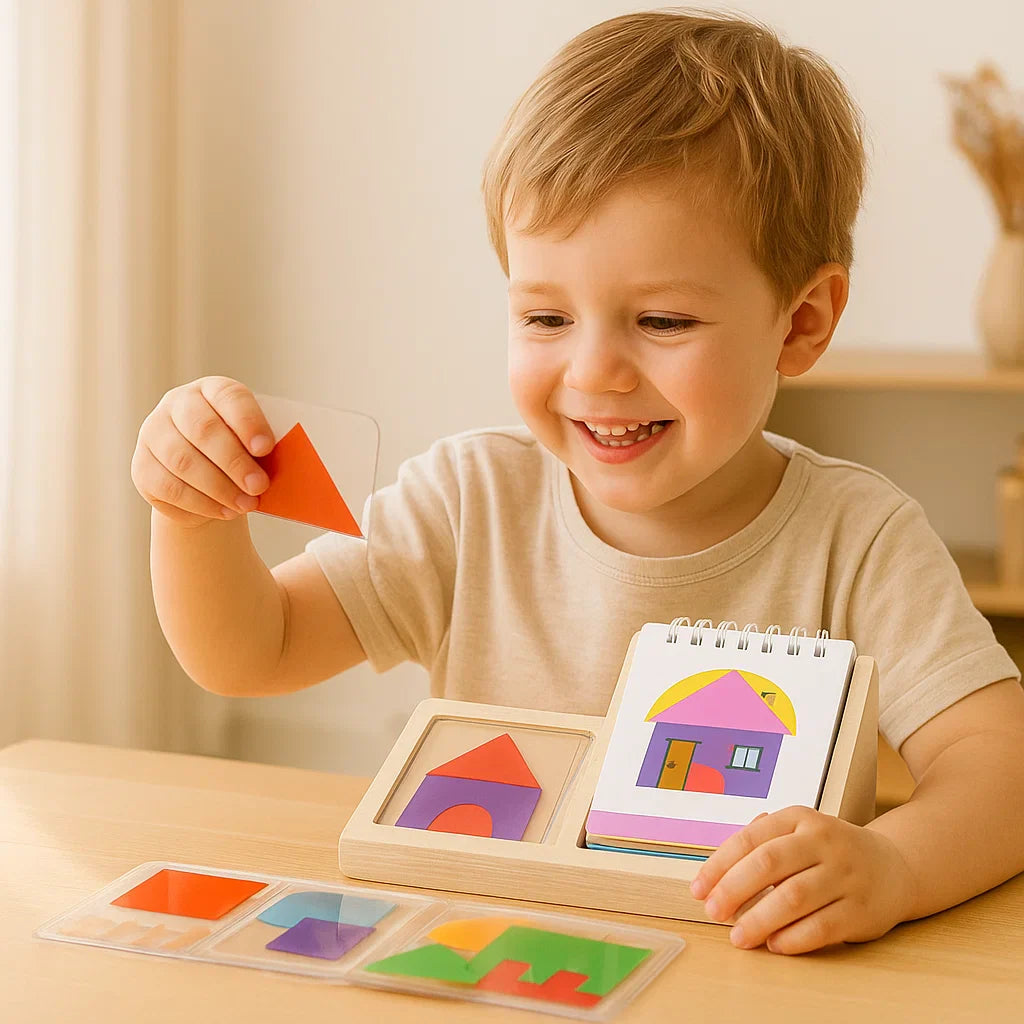 Geometrisches Farben und Formen Puzzle Rätselspiel - Fördert Logisches Denken