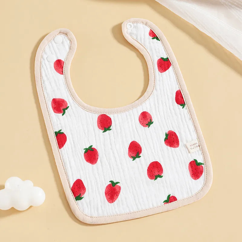 Baby Lätzchen aus Musselin – Weiche Spucktücher mit Druckknopf