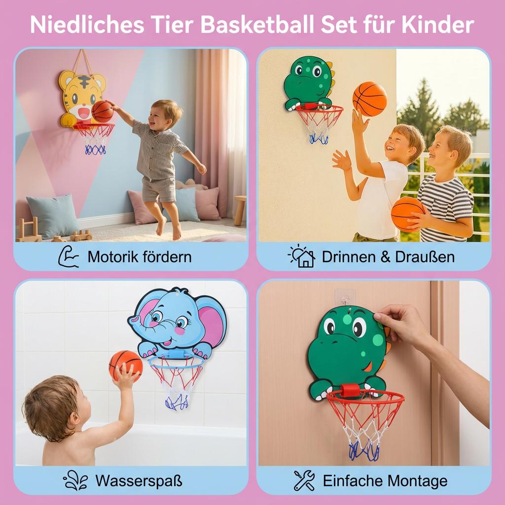 Niedliches Tier Basketball Set für Kinder