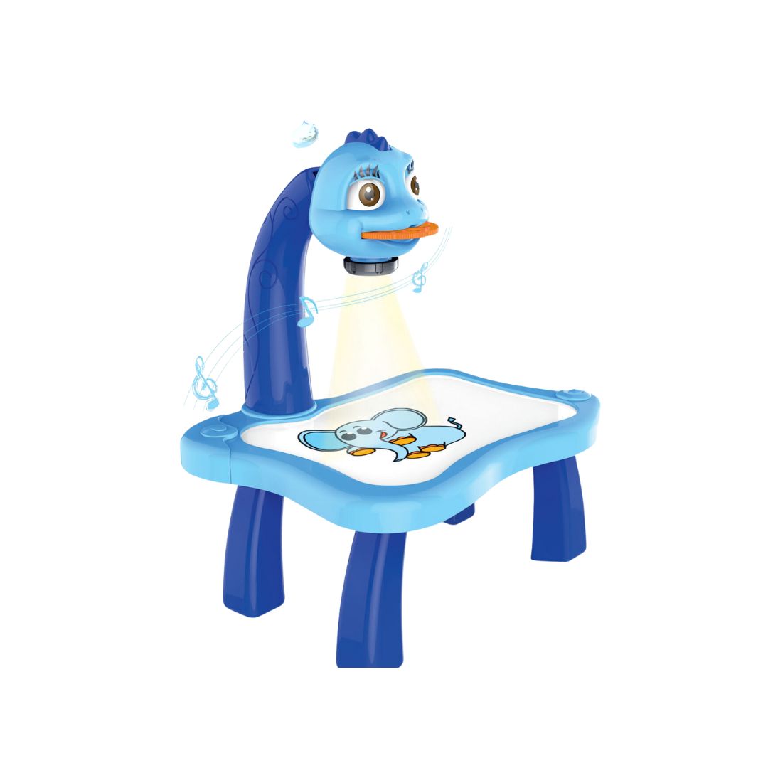 Kreativer Zeichentisch mit Beamer