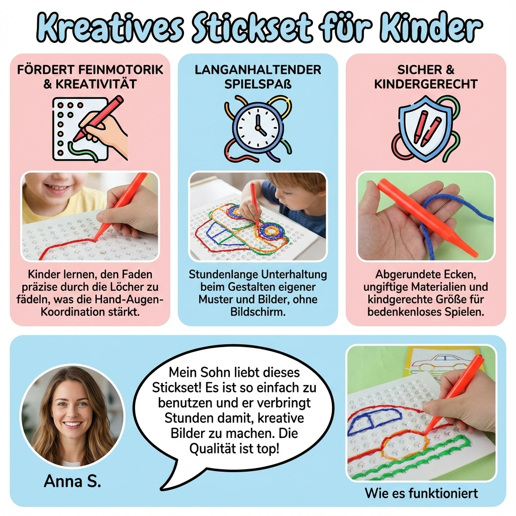 Kreatives Stickset für Kinder