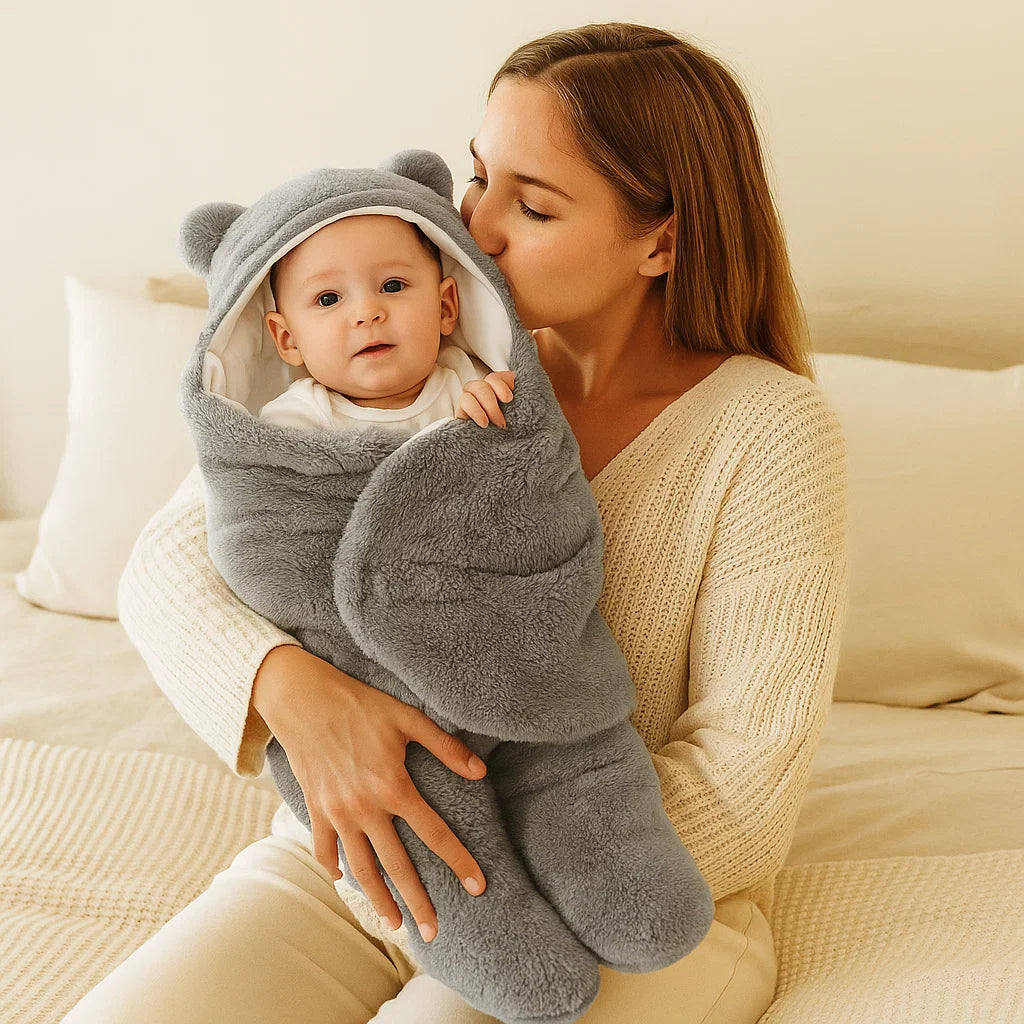 Baby Decke und Schlafanzug im Bärendesign