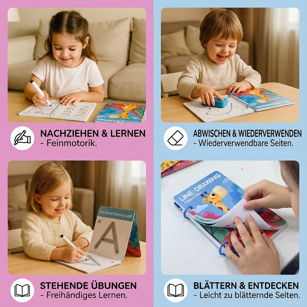 Stift Kontrolle Trainingsbuch für Kinder