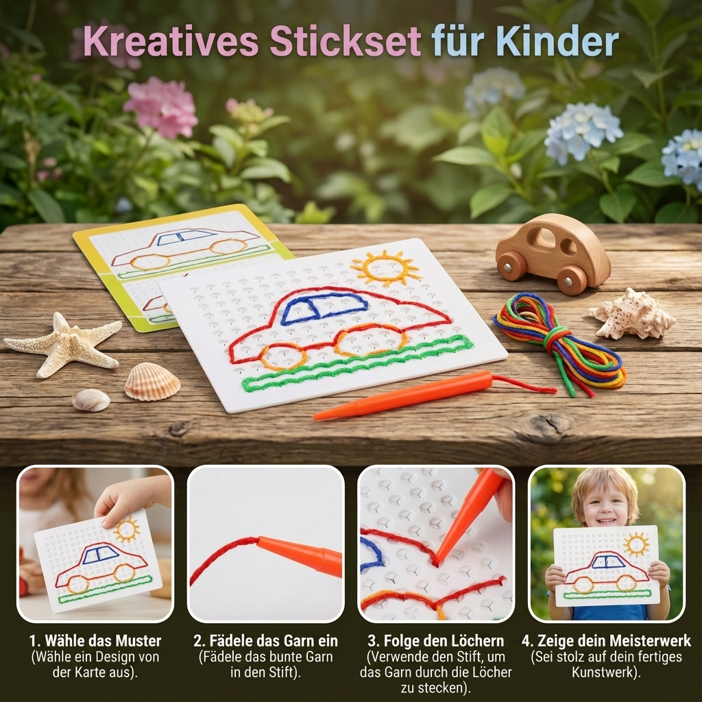 Kreatives Stickset für Kinder