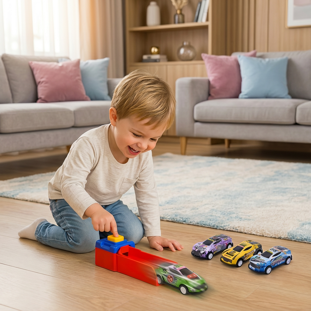 Auto Katapult Rennspiel Set