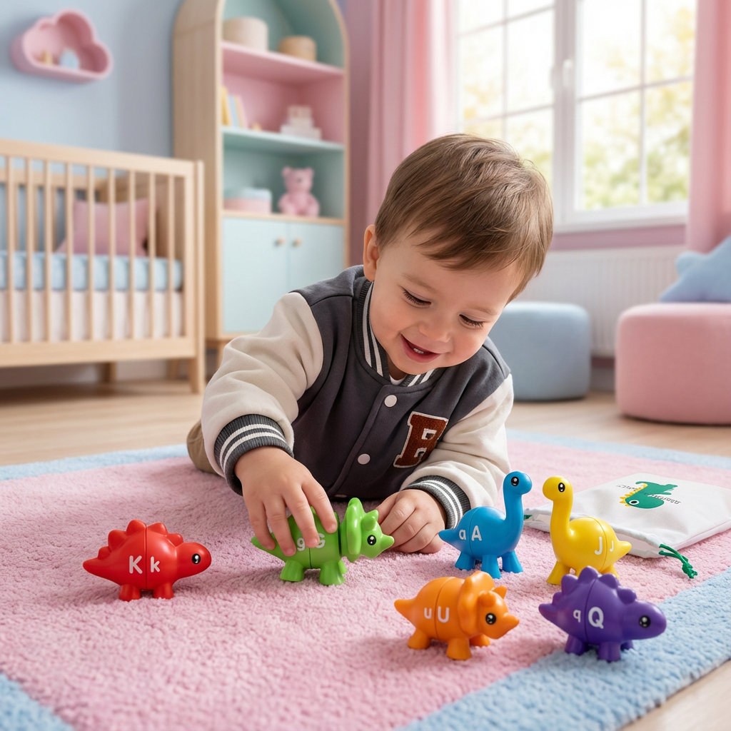 Pädagogisches Montessori Farben Dinosaurier Sortier Spiel Set