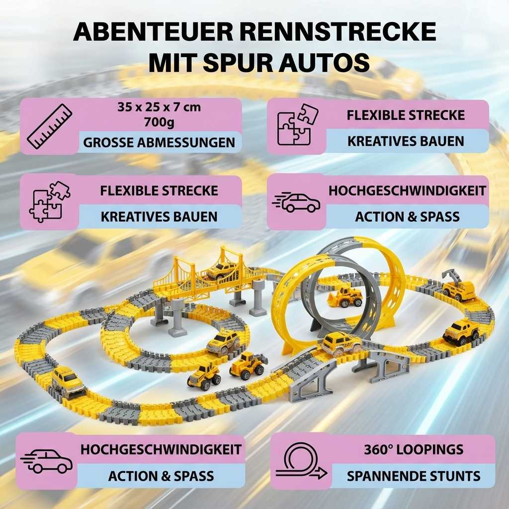 Abenteuer Rennstrecke mit Spur Autos