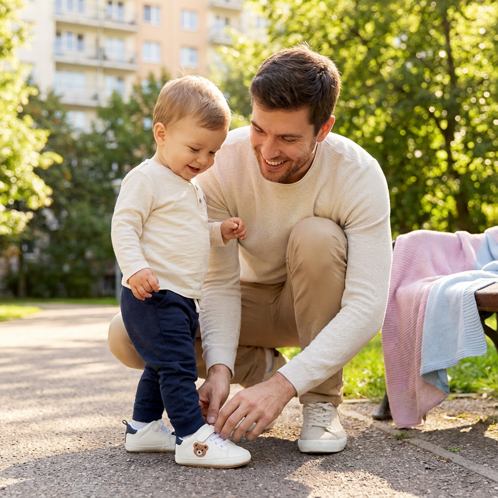 Kleinkind Schuhe im niedlichen Bärendesign