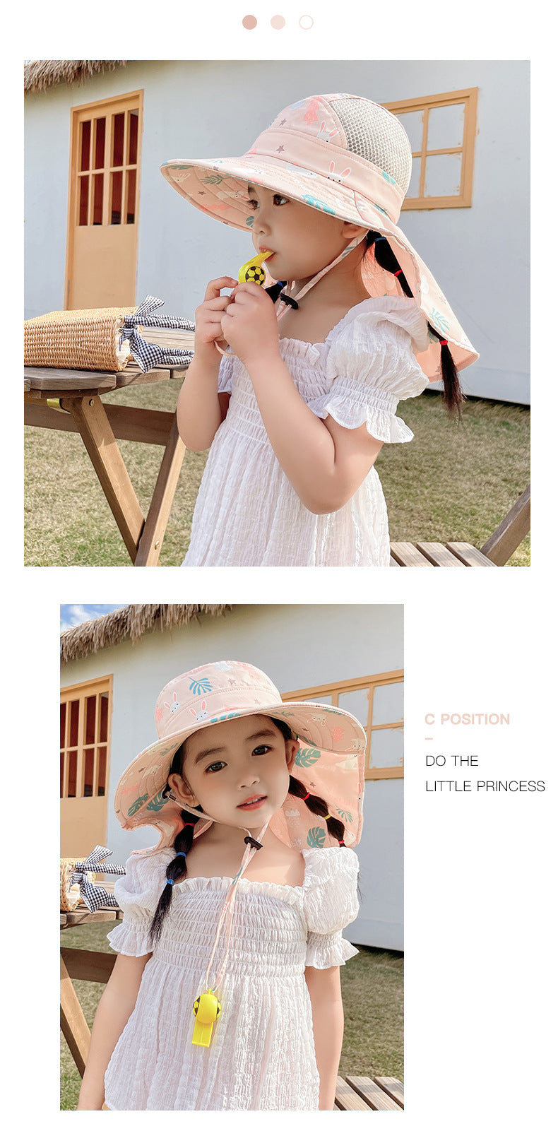 Kinder Sonnenhut mit UPF 50+ - Verstellbare Kinnbänder und Breite Krempe