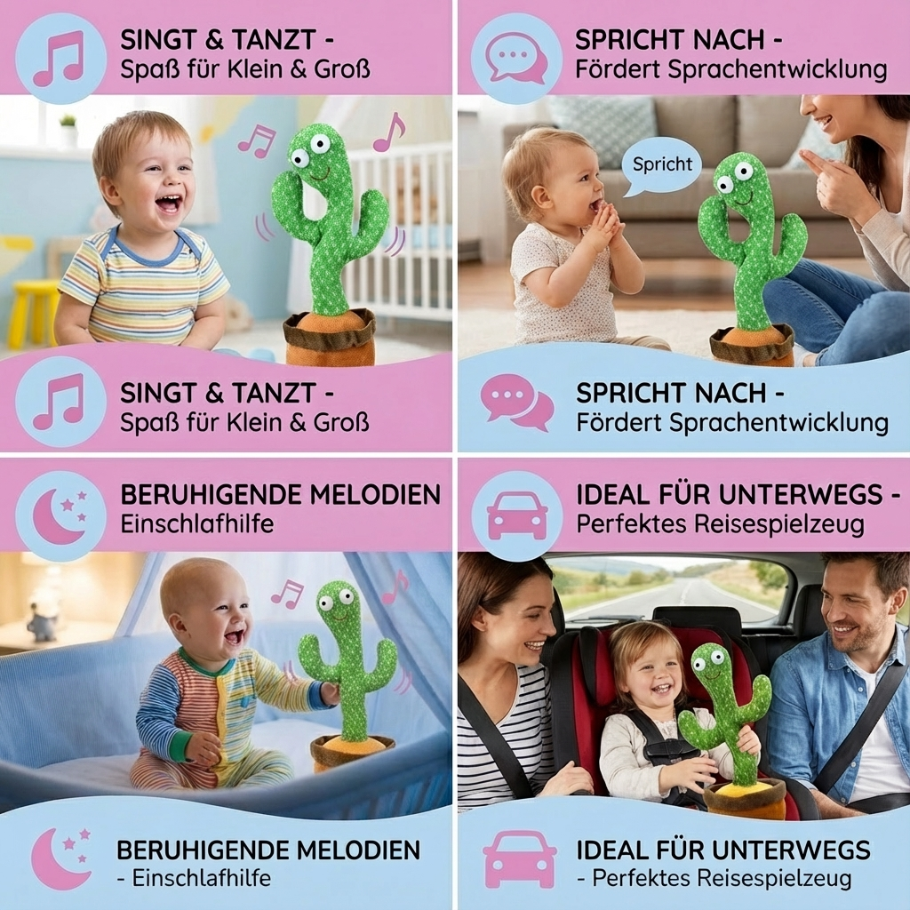 Sprechender Kaktus - Interaktives Kinderspielzeug