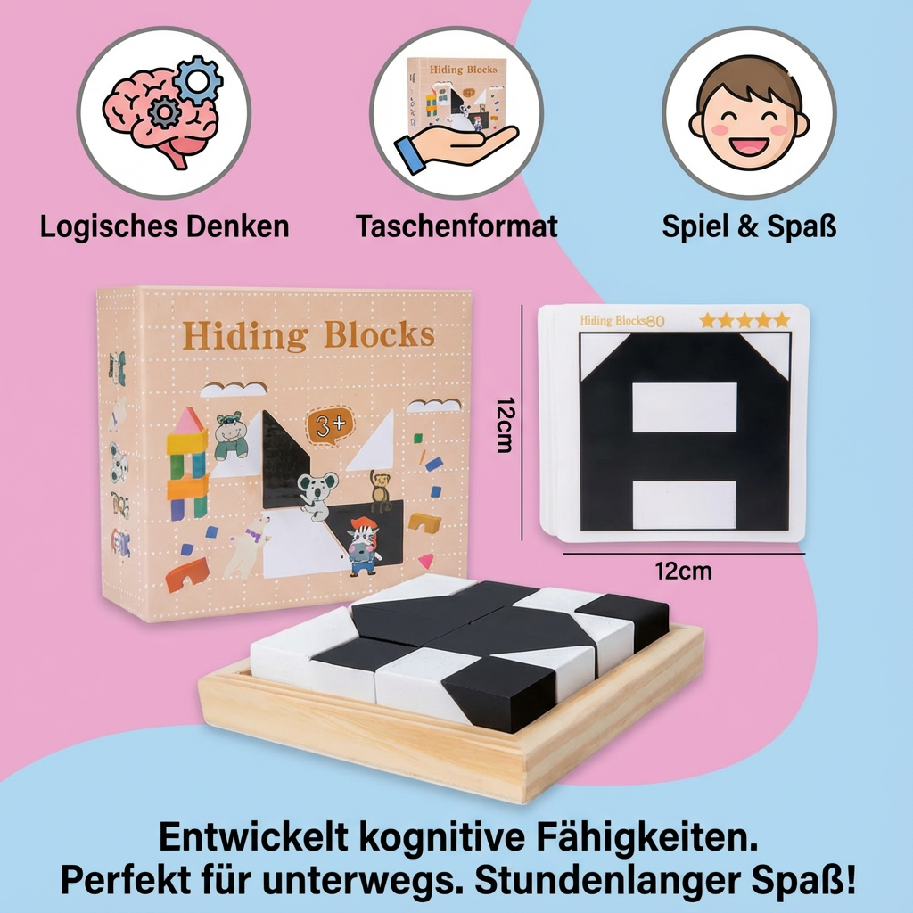 Zweifarbiges Logikrätsel Spiel im Taschenformat