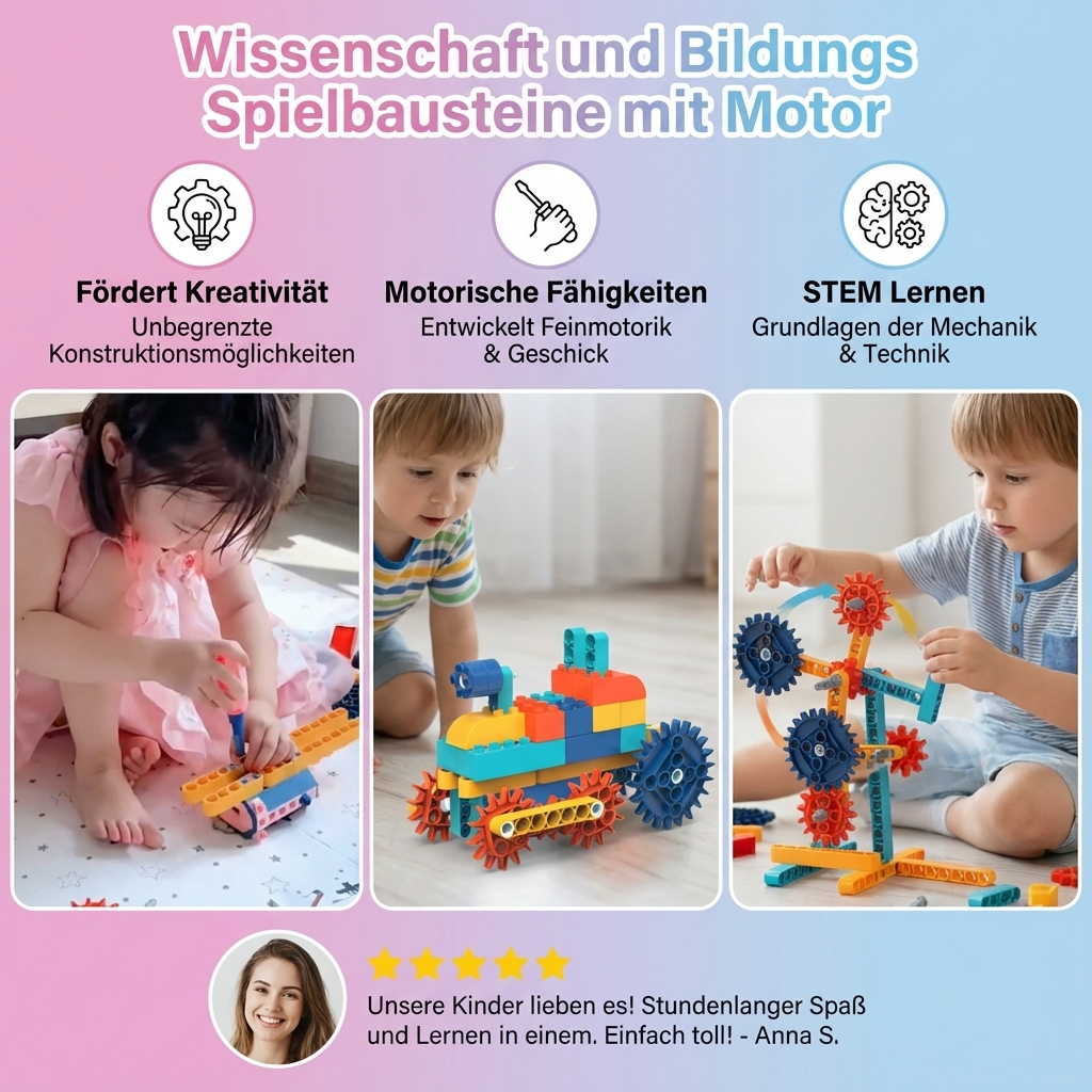 Wissenschaft und Bildungs Spielbausteine mit Motor