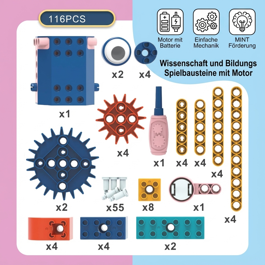 Wissenschaft und Bildungs Spielbausteine mit Motor