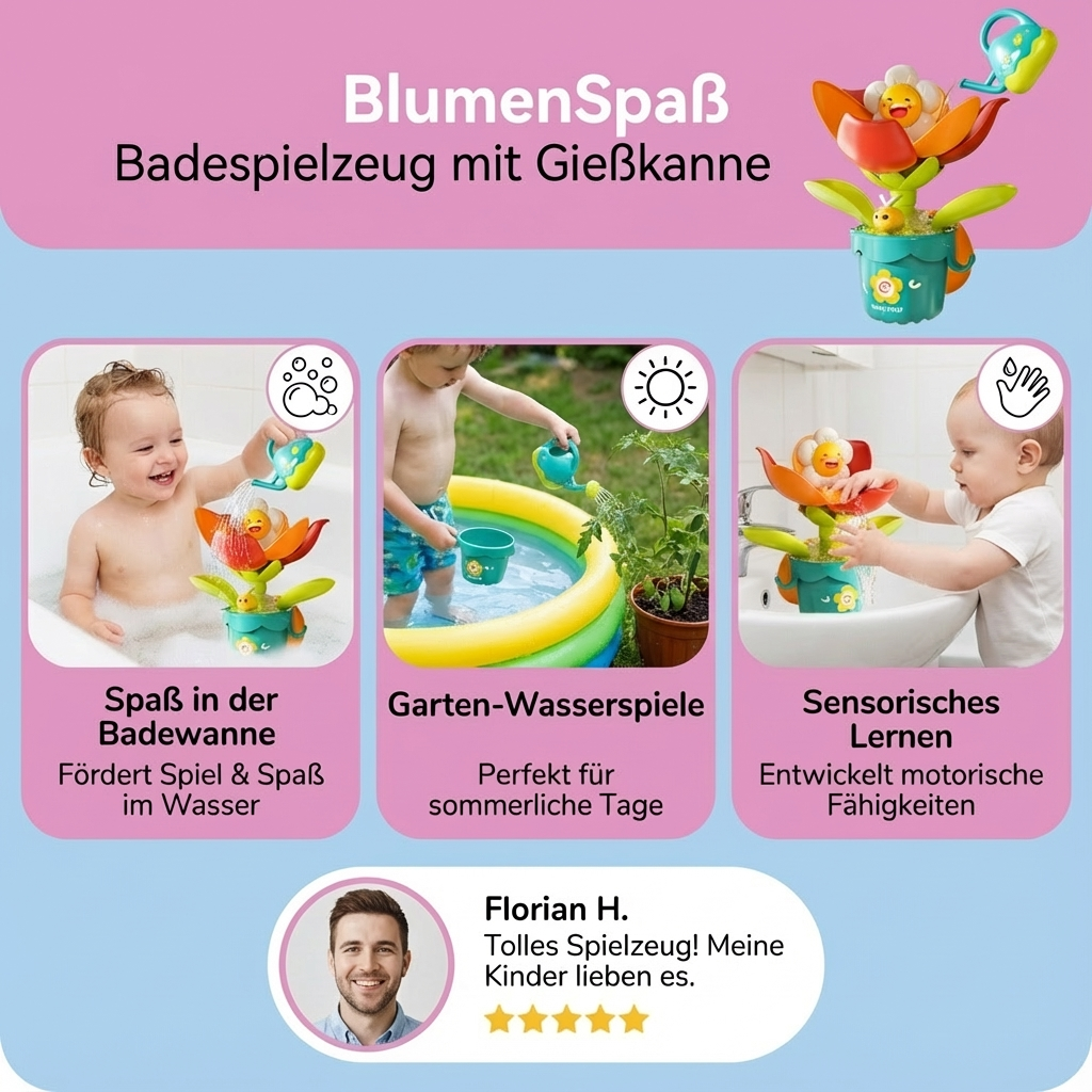 BlumenSpaß Badespielzeug mit Gießkanne