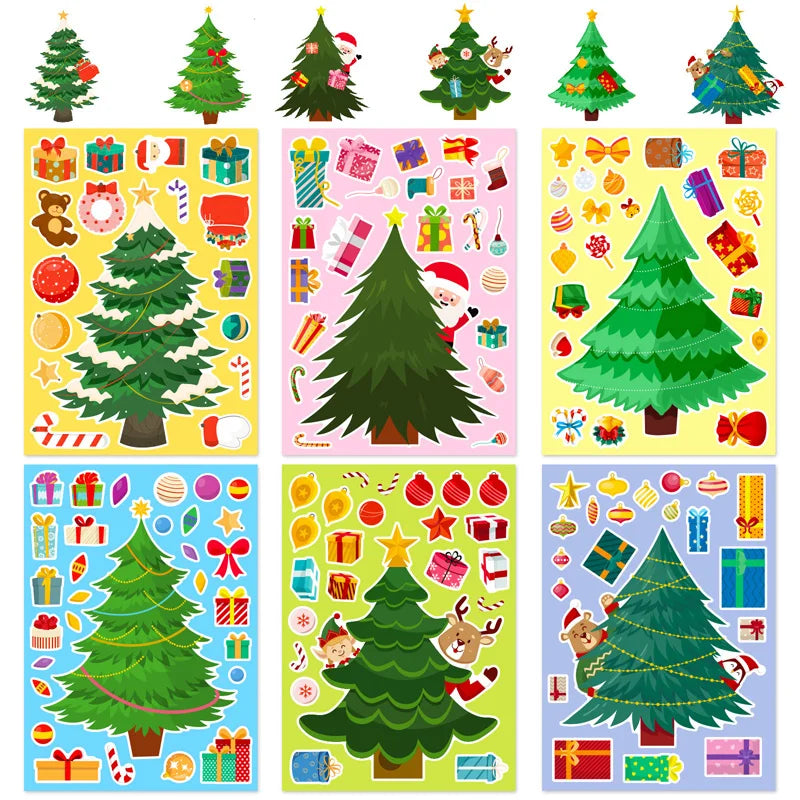 DIY Weihnachtsbaum Sticker Set – Kreatives Basteln für Kinder