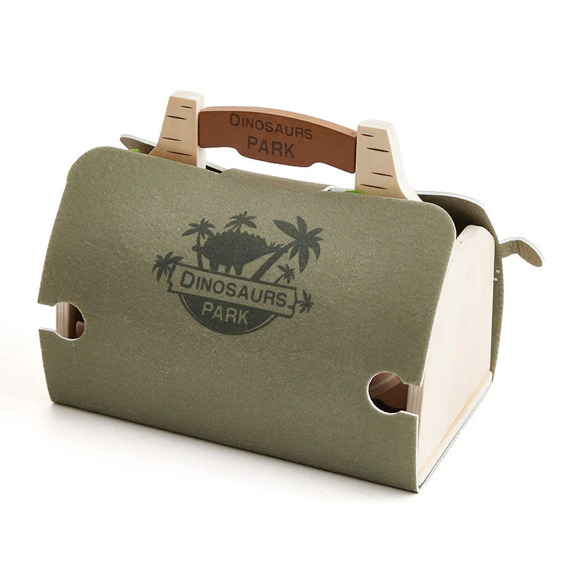 Dino-Park Spielset aus Holz – Prähistorischer Spaß für Kinder