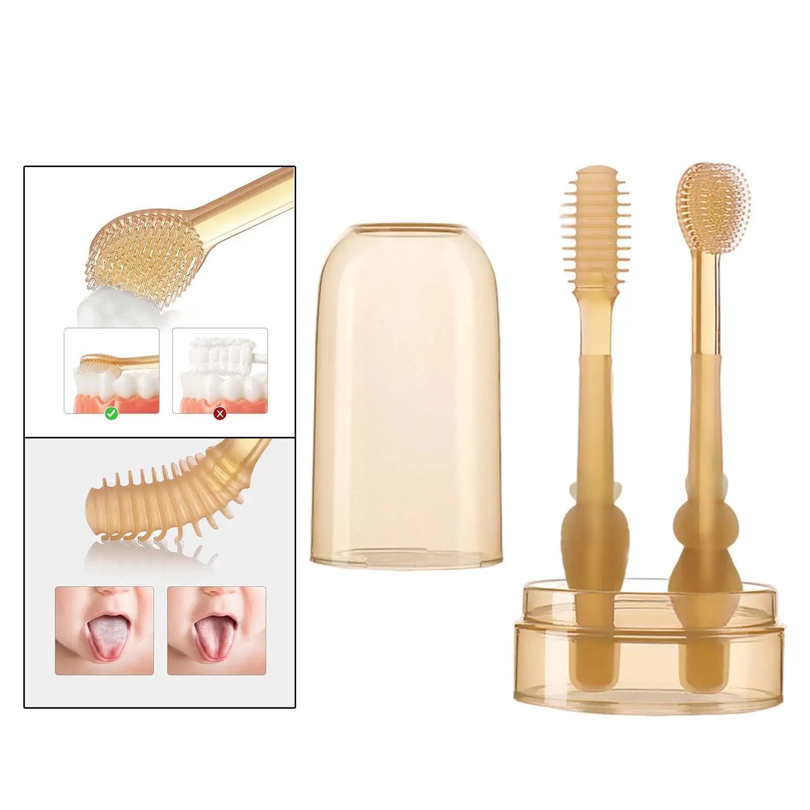 Sanft zum Zahnfleisch – Kinderzahnbürsten-Set aus Silikon