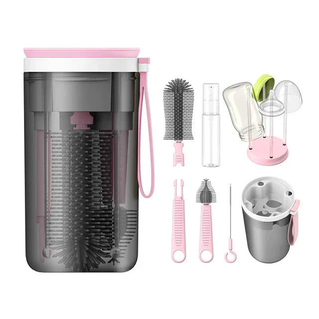 Babyflaschen-Reinigungsset – Praktische Bürste mit Zubehör für einfache Pflege unterwegs