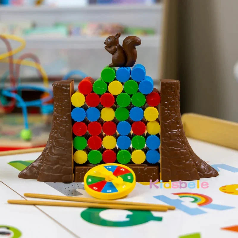 Lassen Sie das Eichhörnchen nicht umkippen – Spannendes Balance-Brettspiel für Kinder